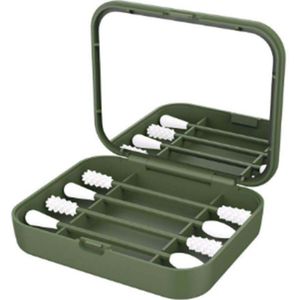 4 Stuks Herbruikbare Wattenstaafje Oor Schoonmaken Cosmetische Siliconen Bud Duurzaam Cleaner Makeup Wattenstaafje Draagbare Cleaning Up Tweekoppige