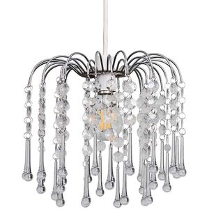 Kroonluchter Chic Plafondlamp Hanger Shade Crystal Droplet Montage Fit (Teardrop Clear Hanger Schaduw)