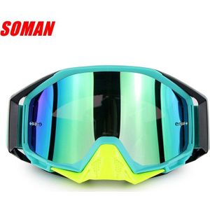 Motorhelm Bril Soman SM13 Casco Moto Goggles Lens Helm Motorfiets Winddicht Motorhelm