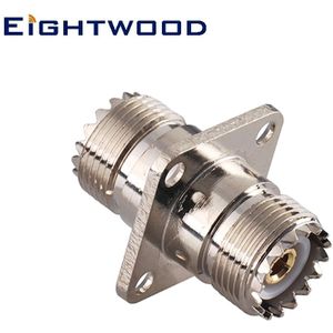 Eightwood 5Pcs Uhf Autoradio Antenne Cb Radio Antenne Adapter Uhf Jack Naar Uhf Jack 4 Hole Panel Mount dus-239 SO239 Connector