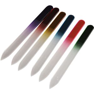 6 Stks/set 9Cm Nagelvijl Crystal Polijsten Bestand Glas Nail Art Manicure File Voor Vrouwen Meisje Professionele Polijsten
