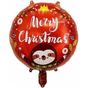 10Pcs 18 Inch Ronde Kerstversiering Folie Ballonnen Kerstman Sneeuwpop Kerstboom Ballon Xmas Globos Opblaasbare Speelgoed