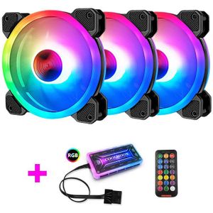 Coolmoon GUANG2 Computer Case Pc Koelventilator Rgb Passen 120Mm Stille + Ir Remote Computer Koeler Rgb Cpu case Fan Drie In