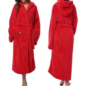 Koraal Fluwelen Badjas Vrouwen Winter Warm Hooded Gewaad Flanellen Kimono Badjas Kamerjassen Nachtkleding Dames Nachtjapon #3