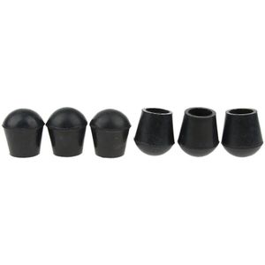 Lot Van 6 Stuks Rubber Tip Voor Vouwen Opvouwbare Driehoek Kruk Krukken Cane Wandelstok Stoel 7/8 Inches