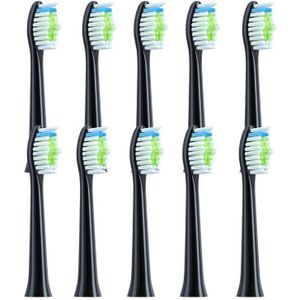 Voor Roaman G23 Bayer X7 Vervangen 10 Stuks Sonic Elektrische Tandenborstel Schoon Borstel Dupont Smart Heads Zwart/Roze Borstel hoofd