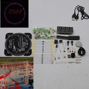 Elektronische Klok Diy Kit 5 V Printplaat Productie Onderdelen Assemblage Licht Controle 51 Microcontroller Wekker Training Compon