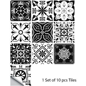 Black &amp; White Patroon Matte Oppervlak Floor Sticker Lijm Tegel Decoratie Film Voor Tegels/Grond In Keuken Badkamer Non-Slip