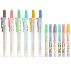 Andstal Unieke Pastel/Fluo/Zacht/Retro Intrekbare Markeerstift 6/12 Pcs Fluorescerende Kleur voor school marker Briefpapier kantoor