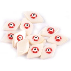 10Pcs Ruit Natuurlijke Parelmoer Seashell Voor Sieraden Maken Ketting Wit Kwade Ogen Shell Kralen Diy Accessoires Thuis decor