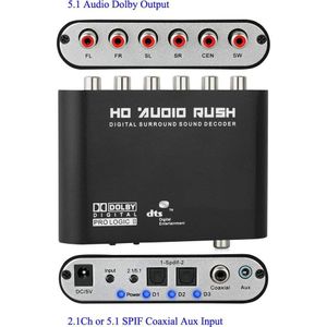 Digitale 5.1 Audio Decoder - Converter - Dolby DTS/AC-3 - Voor TV