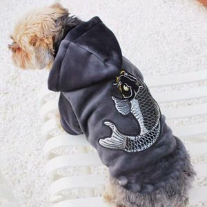 Winter Warm Hond Kleding Mode Doberman Pet Puppy Hoodie Ouder-kind Outfit Franse Bulldog Pug Teddy Jas Jas Honden TLC08