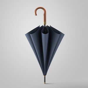 Olycat Houten Lange Paraplu Mannen Bedrijf Vintage Grote Golf Paraplu Wind Slip Eenvoudige Outdoor Reizen Paraplu Regen Vrouwen