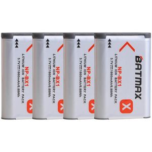 2Pcs 1860mAh NP-BX1 NP BX1 Batterij Bateria + Lader met Type C voor Sony DSC RX1 RX100 AS100V m3 M2 HX300 HX50 GWP88 AS15 WX350