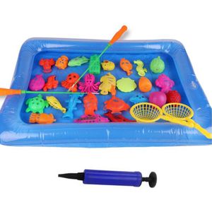 32 Stks/partij Magnetische Vissen Speelgoed Met Opblaasbaar Zwembad Staaf Netto Set Vissen Game 3D Vis Bad Speelgoed Outdoor Speelgoed Voor kinderen