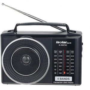 Multi-Band Radio Bluetooth Audio Weersverwachting Draagbare Retro Fm/Am/SW1/SW2 Radio Ontvanger Luidspreker multiband Radio