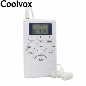 Coolvox CRD-302 Draagbare Multiband Stereo Digitale Tuner FM/Kortegolf Radio REC Externe Antenne build Klok Met Oortelefoon