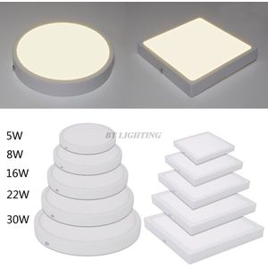Ronde Led-paneel Licht 16W Led Surface Plafond Vierkante Licht AC85-265V Moderne Led Downlight Plafond Lamp Voor Decor Thuis verlichting
