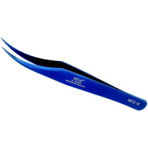 Vetus Blauw Ultra Precisie Make Tweezer Voor 3D/6D Volume Wimper Extension Anti-Statische Wenkbrauw Lash Pincet