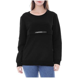 Women's Sweatshirts Winter Warm Long Sleeve Zipper Nursing Sweatshirts Tops For Breastfeeding Solid O-neck Clothes For Pregnant