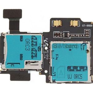 Flex Micro Sd Sim Card Reader Voor Samsung Galaxy S4 I9500 Rev 1.7