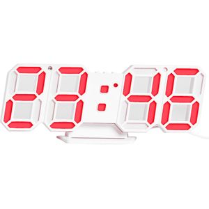 3D Led Digitale Klok Elektronische Tafel Klok Wekker Muur Gloeiende Opknoping Klokken Blauw/Rood/Groen/Wit tafel Klok