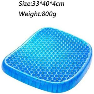 Gel Zitkussen Tpe Silicone Cooling Mat Honingraat Dikke Zitkussen Voor Druk Opluchting Rugpijn Zomer Ijs Pad