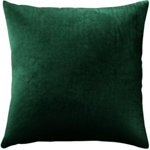 Effen Kleur 1Pc Emerald Fluwelen Kussenhoes Sierkussen Case Sofa Auto Home Decor Zip Up Moderne Mode Kussen cover