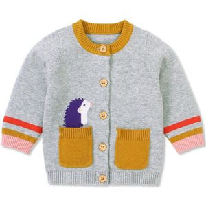 Baby Meisjes Leuke Cartoon Gebreide Truien 0-18M Baby Peuter Winter Warme Lange Mouw O Hals Vest Casual outfits