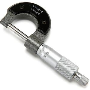 25 Mm Goede Hoge Nauwkeurigheid Van Gehard Gelegeerd Probe Buiten Micrometer Meten 0.01 Mm.