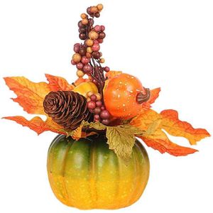 Kunstmatige Pompoenen Oogst Vallen Voor Thanksgiving Halloween Props Thuis Decor Pompoen Tafel Slinger