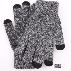 Vrouwen Mannen Winter Touchscreen Handschoenen Herfst Herfst Warm Houden Gehaakte Gebreide Volledige Vinger Wanten Guantes Vrouwelijke Paar Handschoenen