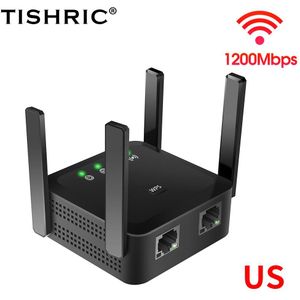 Tishric Draadloze Repeater Router Wifi Router 5 Ghz Wifi Signaalversterker 1200Mbps Long Range Wifi Repeater Verhoogt Wifi Range