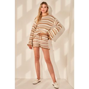 Trendyol Striped Knitwear Shorts & Bermuda TWOAW21SR0050