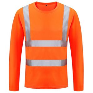 100% Polyester T-shirts Werk Veiligheid Beschermende Kleding Veiligheid Hi Vis Reflecterende T-Shirts Reflecterende Verkeersveiligheid