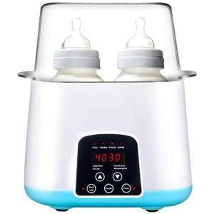 Eu Plug Flessenwarmer, fles Stoomsterilisator 5-In-1 Smart Thermostaat Dubbele Fles Babyvoeding Heater Voor Moedermelk Of Fo