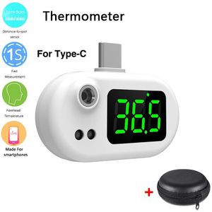 Usb Telefoon Thermometer Lcd Elektronische Digitale Temperatuur Vochtigheid Meter Menselijk Lichaam Thermometer Gereedschap Voor Iphone Android Telefoon