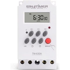 12 V DC Input 7 Dagen Programmeerbare 24hrs MINI TIJDSCHAKELAAR Tijdrelais Output Belasting High Power 30A