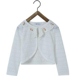 Baby Meisjes Bovenkleding 100% Katoen Wit Baby Meisje Jas Vest Trui Voor 1 Jaar Oude Baby Meisjes Kleding RKC175005