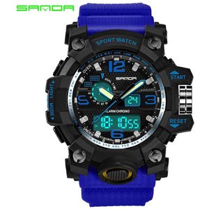 Sanda Outdoor Sport Watch Mannen Elektronische Horloge Casual Led Horloges 3Bar Waterdichte Digitale Horloge Relogio Digitale