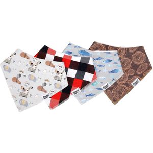 4 Pack 100% Biologische Katoenen Baby Slabbetjes, baby Bandana Kwijlen Slabbetjes Voor Tandjes En Kwijlen Unisex Slabbetjes Voor Jongens En Meisjes