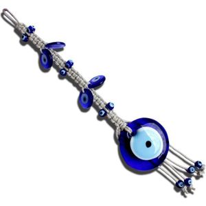 34Cm Evil Eye Sieraden Turkse Blauwe Ogen Hand Geweven Hennep Touw Muur Hanger Home Tuin Decoratie