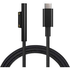 Nylon Gevlochten USB-C Opladen Kabel Voor Surface Pro 6/5/4/3 Oppervlak Laptop 1.5 M 45W 15V Pd Voeding Kabel