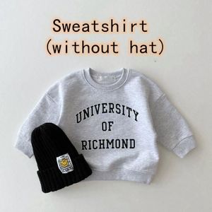 2022 Baby Jongen Sweatshirts Herfst Lange Mouwen Kinderen Truien Katoen Meisjes Brief Tops Peuter Kinderen Sweatshirt 0-3Y