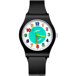 Leuke Dolfijn Stijl Kinderen Kids Student Meisjes Jongens Quartz Rubber Strap Horloges JO17