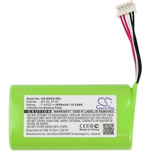 Cameron Sino 2600Mah Batterij ST-01 ST-02 Voor Sony SRS-X3 Batterij