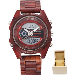Shifenmei Digitale Horloge Mannen Top Luxe Hout Horloge Man Sport Casual Led Horloges Mannen Houten Horloges Relogio Masculino