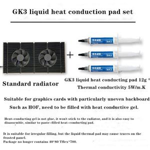 Voor Rtx 3090 3080 3070 Serie Grafische Kaart Vga Vram, aluminium Paneel + Dual Pwm Fan Cooling Cooler Gpu Backplate Geheugen Radiator