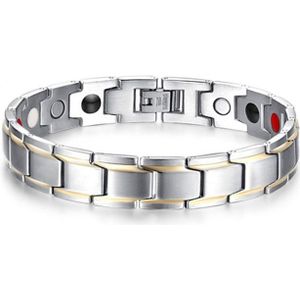 Mannen Magnetische Therapie Armband Klassieke Titanium Staal Anti-Snurken Gezondheidszorg DC88 Anti Snurken Polshorloge Slaap snurken