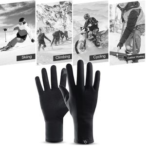 Unisex Winddicht Handschoenen Touch Screen Fleece Gevoerde Rijden Warme Handschoenen Winter Warm Houden Wanten Touchscreen Handschoenen